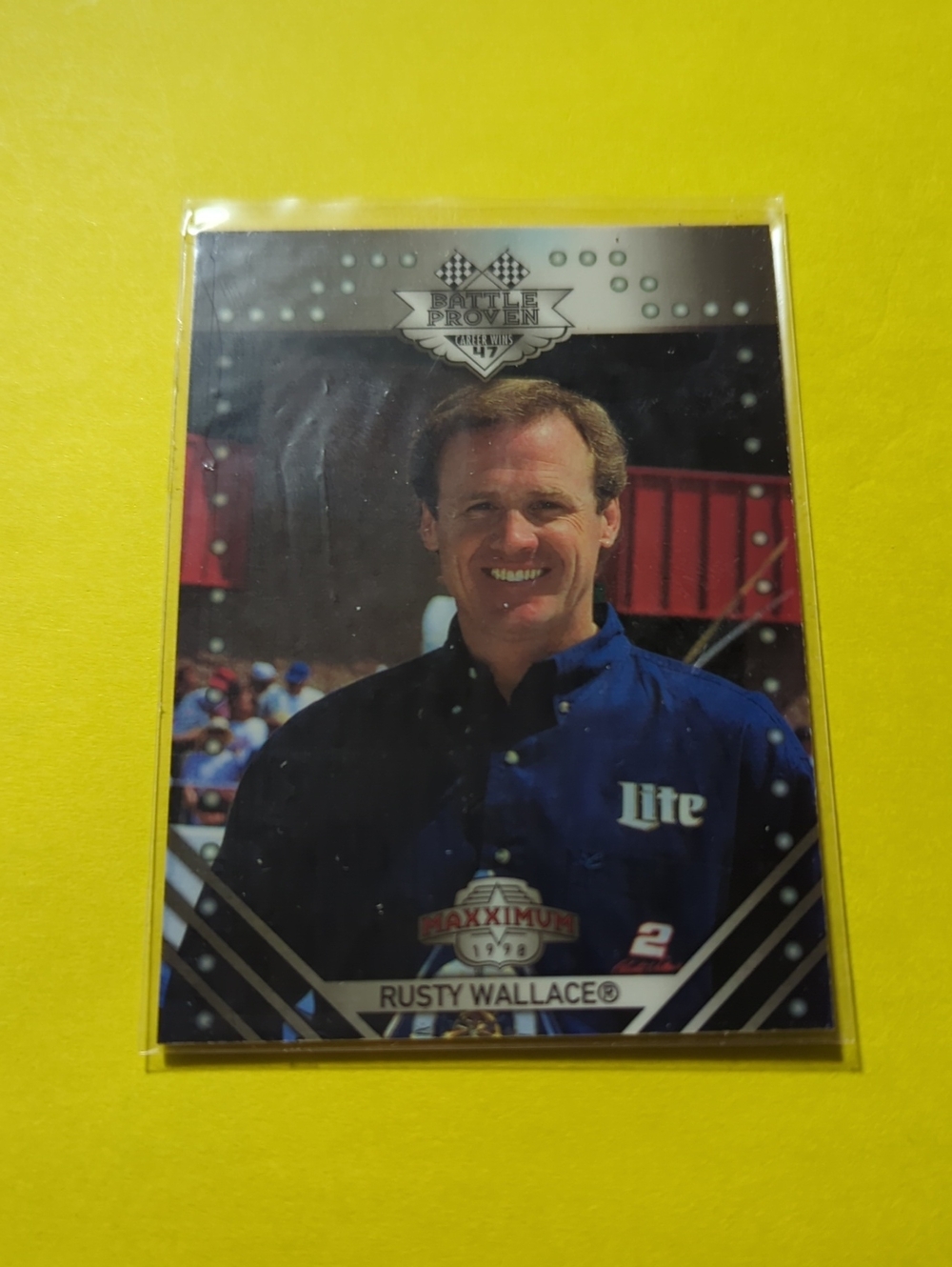 Rusty Wallace 1998 Upper Deck Maxx Racing Trading Card Lite Logo